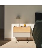 Otto Nachttisch 2 Schubladen Sand und Eiche - 52x35x46cm