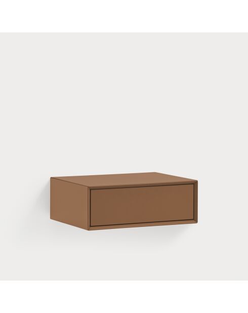 Mesita de noche colgante Platt, 1 cajón, arcilla, 55 x 40 x 19 cm