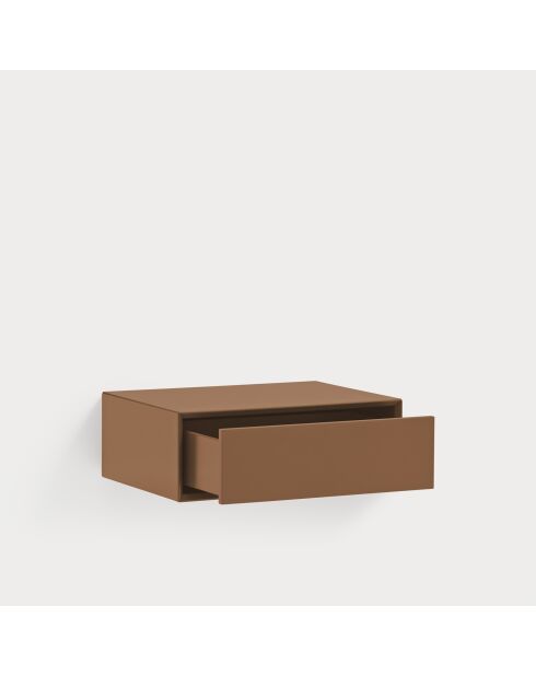 Mesita de noche colgante Platt, 1 cajón, arcilla, 55 x 40 x 19 cm