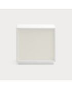 Table de chevet Doric 1 tiroir blanc/crème - 52x38x50cm