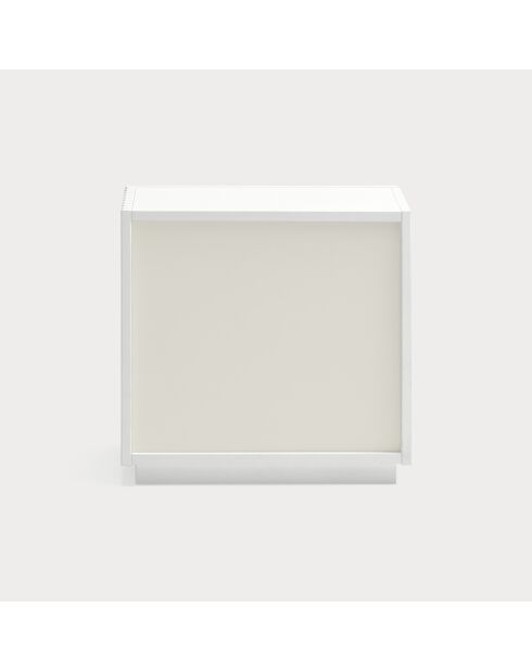 Table de chevet Doric 1 tiroir blanc/crème - 52x38x50cm