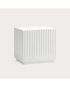 Table de chevet Doric 1 tiroir blanc/crème - 52x38x50cm