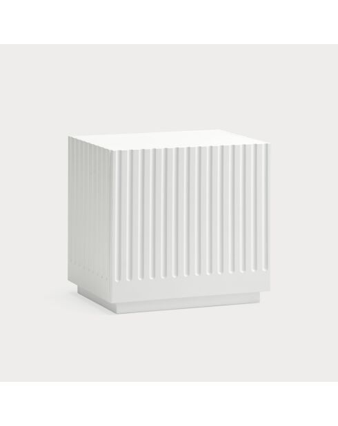 Table de chevet Doric 1 tiroir blanc/crème - 52x38x50cm