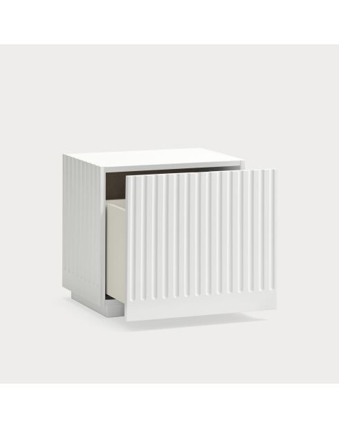 Table de chevet Doric 1 tiroir blanc/crème - 52x38x50cm