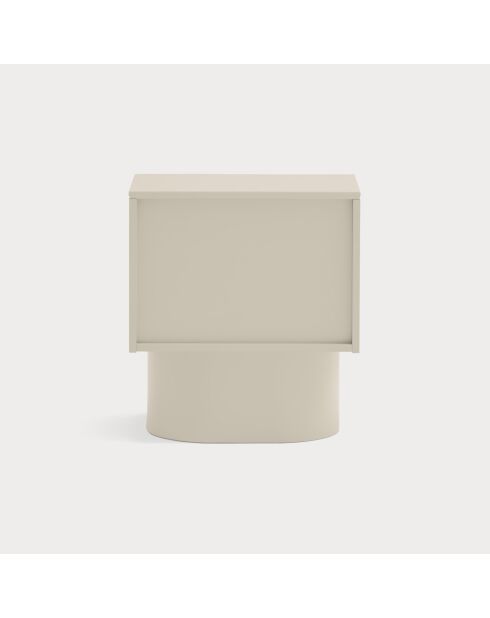 Table de chevet Totem 2 tiroirs sable - 50x36.5x54.8cm