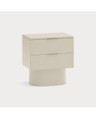 Table de chevet Totem 2 tiroirs sable - 50x36.5x54.8cm