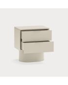 Table de chevet Totem 2 tiroirs sable - 50x36.5x54.8cm