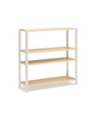 Librería con 4 estantes color crema - 125,5x42,5x128cm