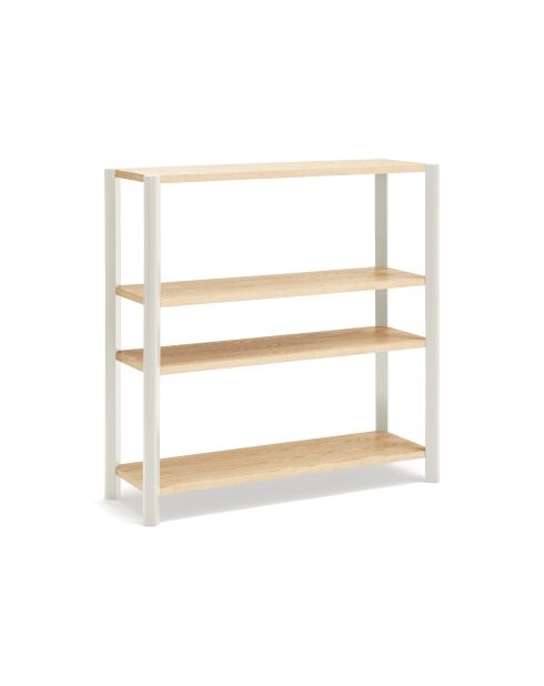 Libreria con 4 ripiani crema - 125,5x42,5x128cm