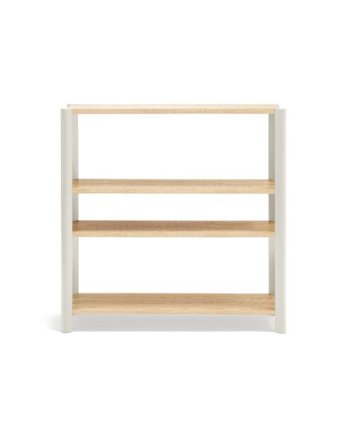 Libreria con 4 ripiani crema - 125,5x42,5x128cm