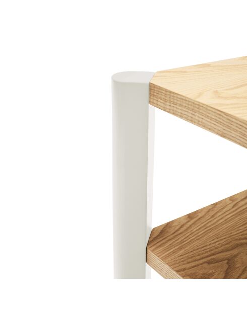 Libreria con 4 ripiani crema - 125,5x42,5x128cm