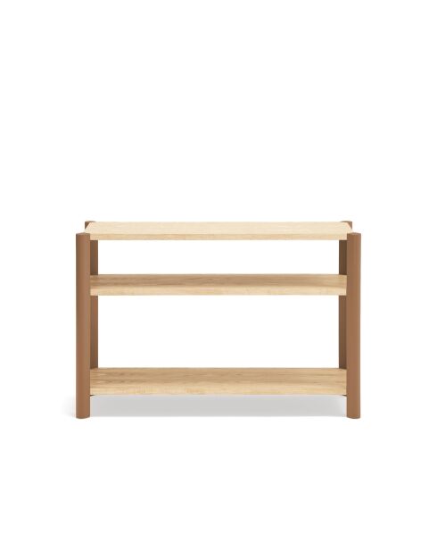 Libreria a 3 ripiani in argilla - 125,5x42,5x84cm