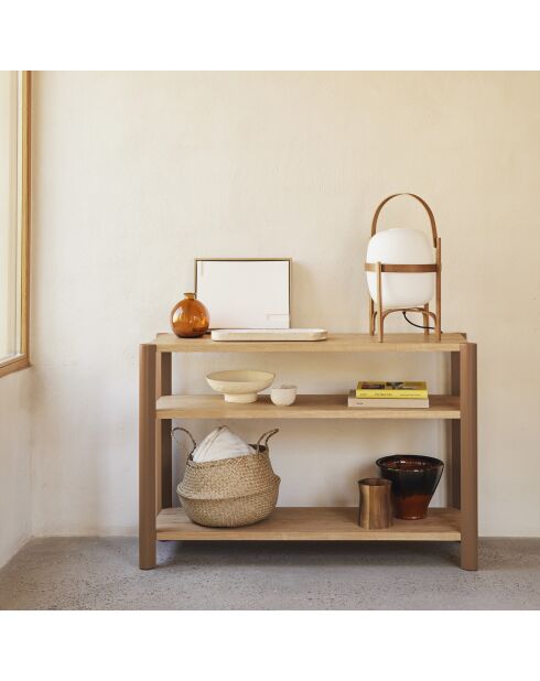 Libreria a 3 ripiani in argilla - 125,5x42,5x84cm