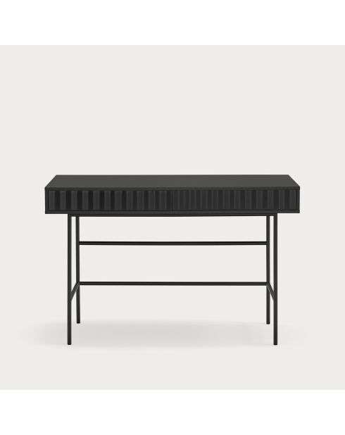 Sierra Schreibtisch 2 Schubladen schwarz - 120x60x76cm