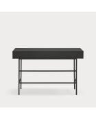 Sierra Schreibtisch 2 Schubladen schwarz - 120x60x76cm