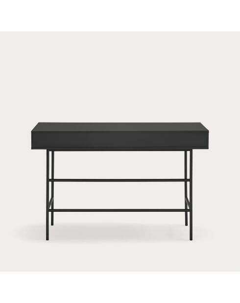 Sierra Schreibtisch 2 Schubladen schwarz - 120x60x76cm