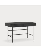 Sierra Schreibtisch 2 Schubladen schwarz - 120x60x76cm