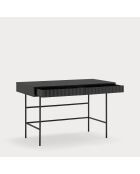 Sierra Schreibtisch 2 Schubladen schwarz - 120x60x76cm
