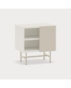 Comodino Nube con 1 anta scorrevole crema e sabbia - 50x35x56cm