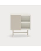 Comodino Nube con 1 anta scorrevole crema e sabbia - 50x35x56cm