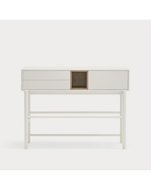 Consolle Corvo 1 anta e 2 cassetti crema - 120x35x90cm