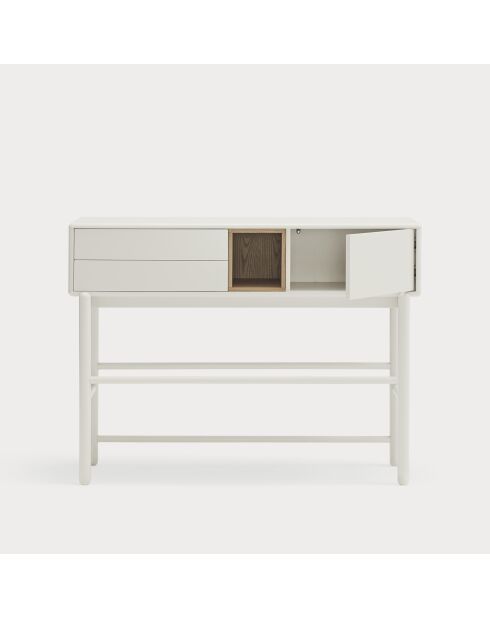 Consolle Corvo 1 anta e 2 cassetti crema - 120x35x90cm