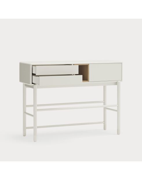 Consolle Corvo 1 anta e 2 cassetti crema - 120x35x90cm