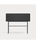 Nube-Konsole mit 2 Schubladen und 1 Schiebetür schwarz und anthrazitgrau - 110x35x90cm
