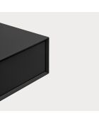 Platt hängender Nachttisch 1 Schublade schwarz - 55x40x19cm