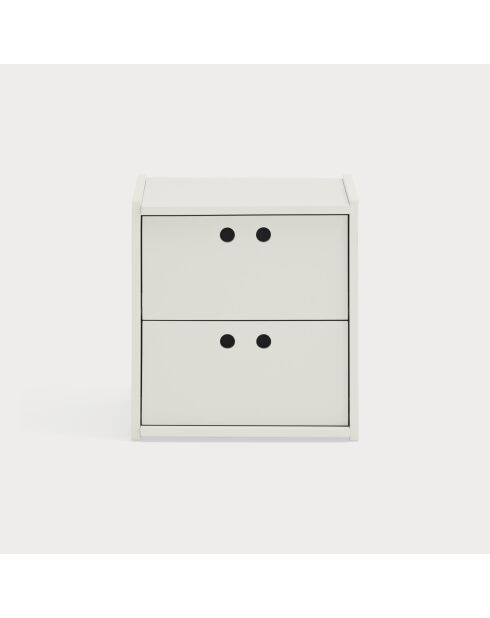 Table de chevet Wally crème - 40x40x42cm