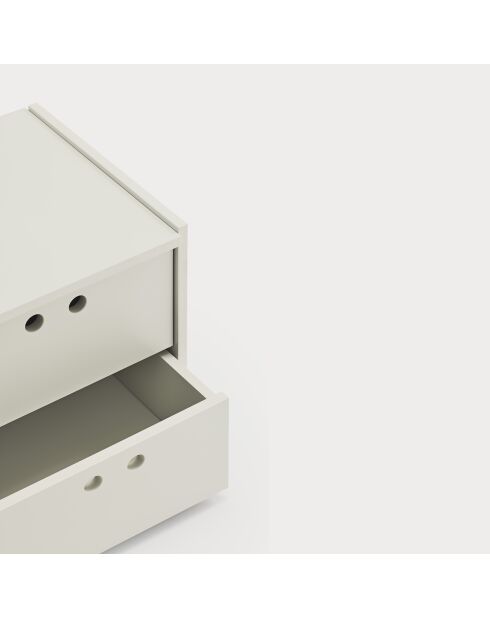 Table de chevet Wally crème - 40x40x42cm