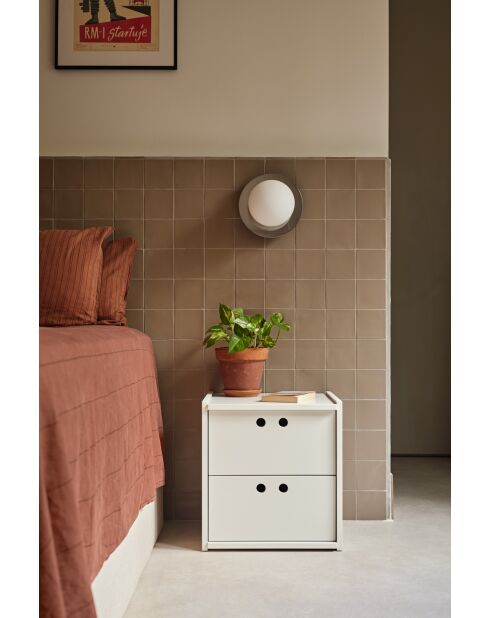 Table de chevet Wally crème - 40x40x42cm