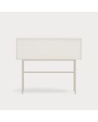 Console Nube avec 2 tiroirs et 1 porte coulissante crème et sable - 110x35x90cm