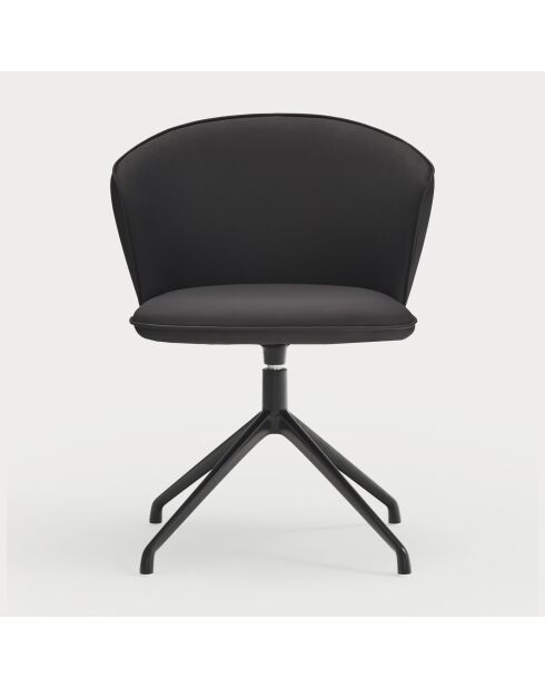 2 zwarte Add 107-9035 stoelen met zwarte draaibare spinnenvoet - 56x58x48/81cm