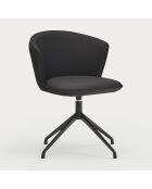 2 zwarte Add 107-9035 stoelen met zwarte draaibare spinnenvoet - 56x58x48/81cm