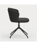 2 zwarte Add 107-9035 stoelen met zwarte draaibare spinnenvoet - 56x58x48/81cm