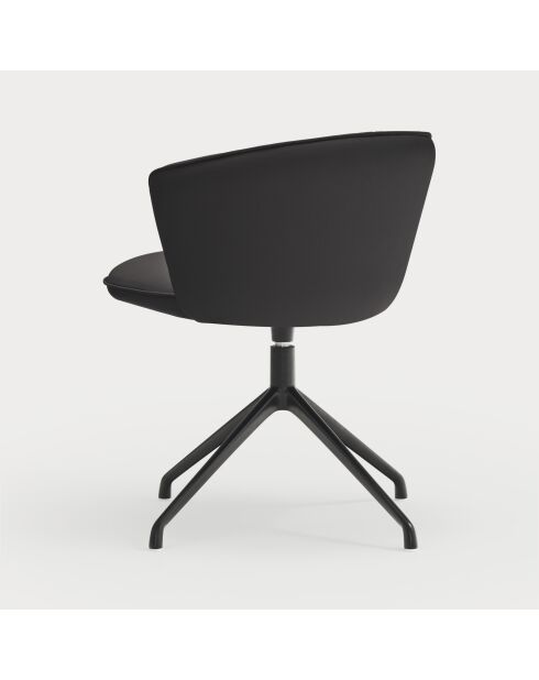 2 zwarte Add 107-9035 stoelen met zwarte draaibare spinnenvoet - 56x58x48/81cm