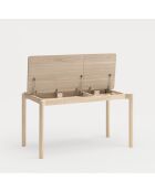 Schreibtisch Atlas klar Natur - 136x68x75cm