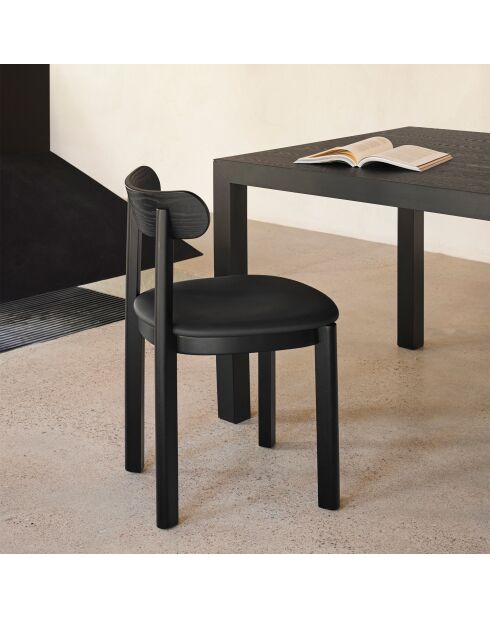 2 chaises Nara noires - 46x45.7x78cm