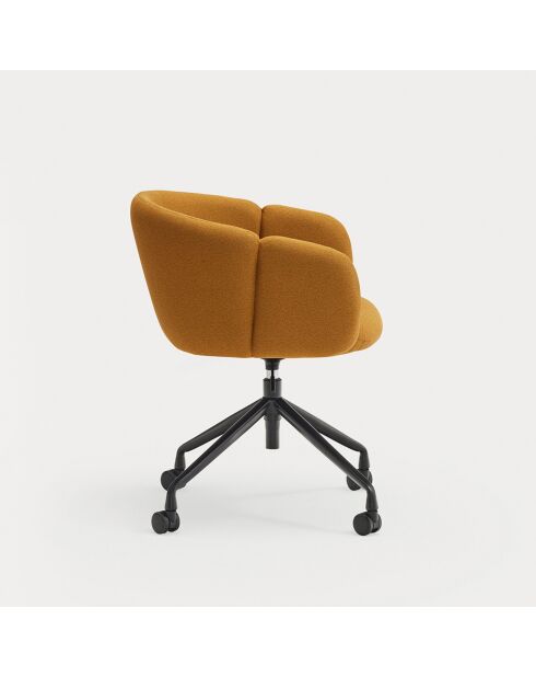 Chaise de bureau avec accoudoirs Add 62095 moutarde à roulettes - 56x58x52/81cm