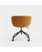 Chaise de bureau avec accoudoirs Add 62095 moutarde à roulettes - 56x58x52/81cm