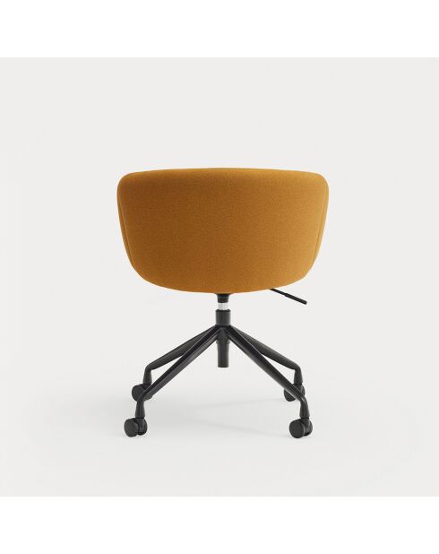 Chaise de bureau avec accoudoirs Add 62095 moutarde à roulettes - 56x58x52/81cm