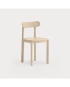 2 chaises Nara naturel clair - 44x45.5x76cm