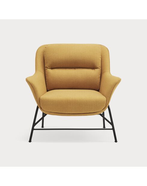 Fauteuil Sadira moutarde - 88x84x87cm