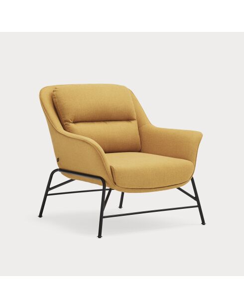 Fauteuil Sadira moutarde - 88x84x87cm