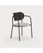 2 chaises Eclipse noires - 53x52x46/78cm