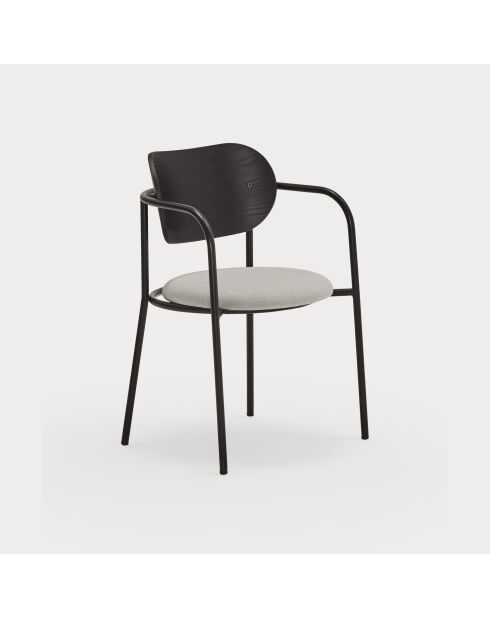 2 chaises Eclipse noires - 53x52x46/78cm