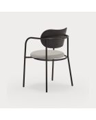 2 chaises Eclipse noires - 53x52x46/78cm