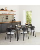 2 chaises Eclipse noires - 53x52x46/78cm
