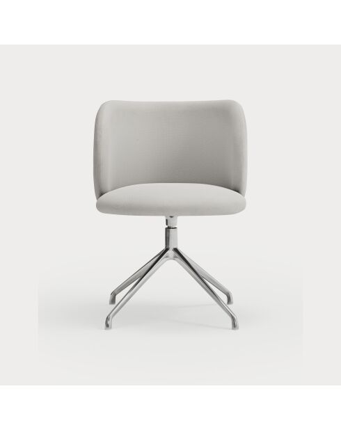 2 Mogi 60105 lichtgrijze stoelen met chromen poten - 59x56x49/81cm